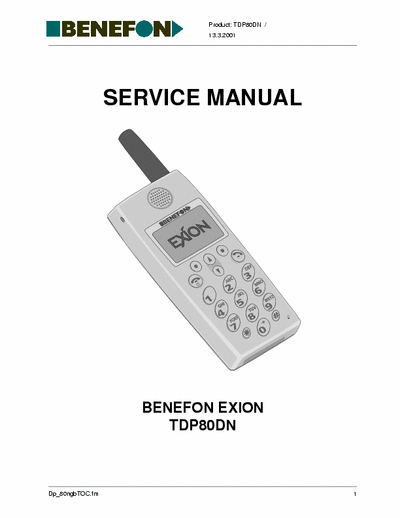 Benefon Exion Benefon Exion (TDP-80) tdp-80-dn